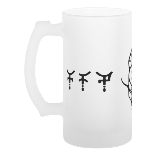 Glas - Bierkrug satiniert - TrippyConsciousnessProduction