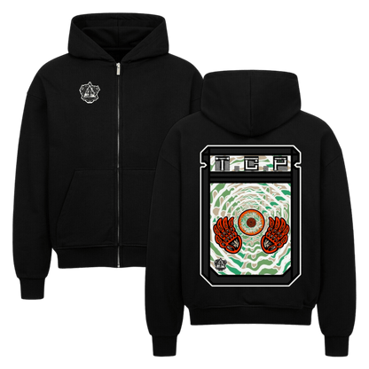 VACANCY Oversized Zipper Hoodie - TrippyConsciousnessProduction