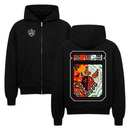 VACANCY Oversized Zipper Hoodie - TrippyConsciousnessProduction