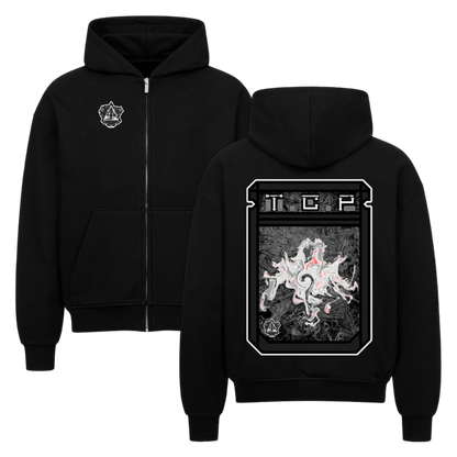 VACANCY Oversized Zipper Hoodie - TrippyConsciousnessProduction