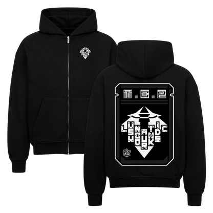 VACANCY Oversized Zipper Hoodie - TrippyConsciousnessProduction