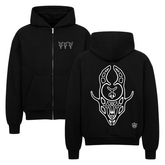 VACANCY Oversized Zipper Hoodie - TrippyConsciousnessProduction