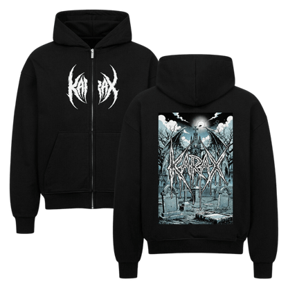 VACANCY Oversized Zipper Hoodie - TrippyConsciousnessProduction